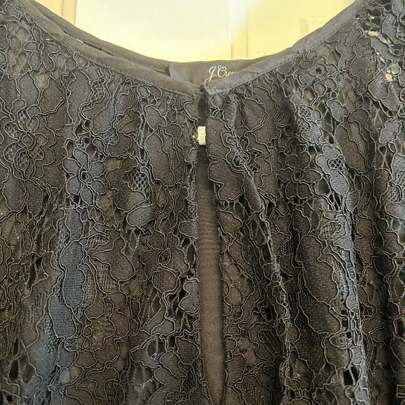 J Crew Black Lace Top Size XS - Picture 3 of 5